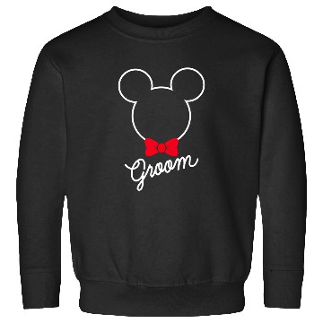 Discover Disney Mickey Mouse Bowtie Groom Wedding Sweatshirts