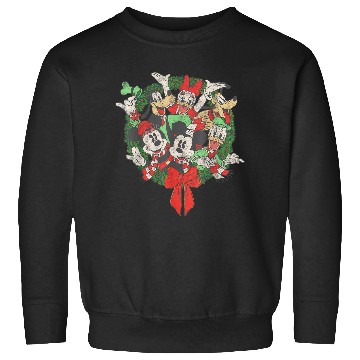 Discover Disneys Group Shot Christmas Wreath Sweatshirts