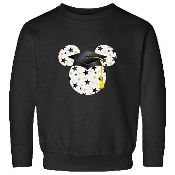 Discover Disney Mickey Head Graduation Hat Star Fill Sweatshirts