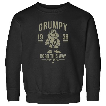 Discover Disney Snow White Grumpy Born This Way 1938 Short Sleeve Sweatshirts