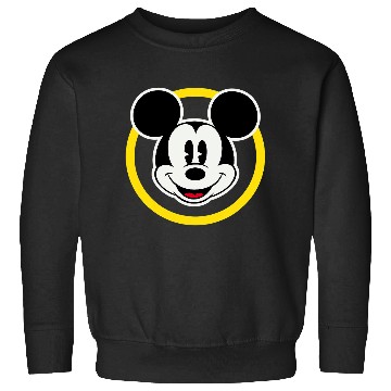 Discover Amazonss Essentials Disney Smiling Mickey in Yellow Circle Sweatshirts