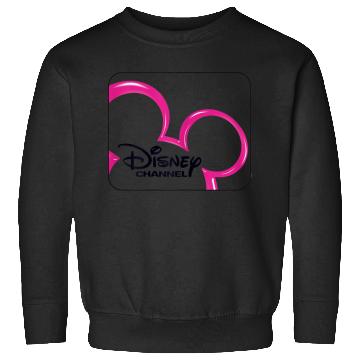 Discover Disneyss Channel  Mickey Mouse Pink Retro 2000s Logo Sweatshirts