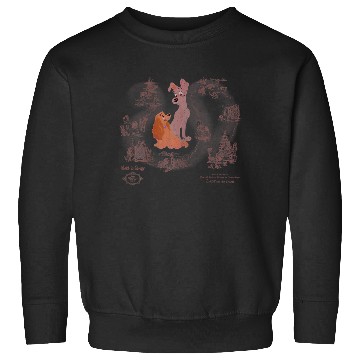 Discover Disneyss Lady And The Tramp Retro Vintages Art Distressed Sweatshirts