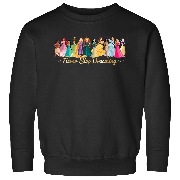 Discover Disneyss Princess Never Stop Dreaming Friends Group Lineup Sweatshirts