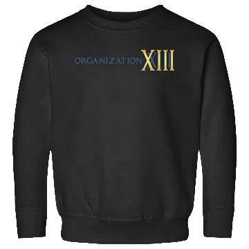 Discover Disneyss Kingdom Hearts Organization Xiii Big Chest Text Logo Sweatshirts