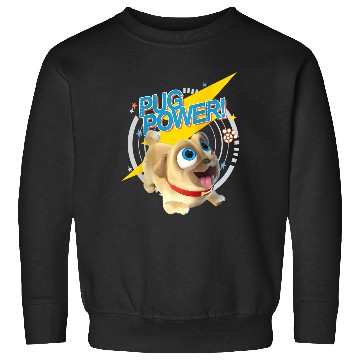 Discover Disneyss Puppy Dog Pals Pug Power Rolly Playful Chest Logo Sweatshirts