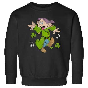 Discover Disneyss Snow White St Patrick Day Happy Dopey Chest Logo Sweatshirts