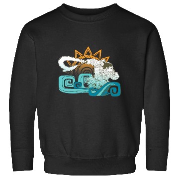Discover Disney Moana Maui Hook Surf and Sun Gradient Graphic Sweatshirts