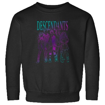 Discover Disney Descendants Group Gradient Outline Poster Sweatshirts