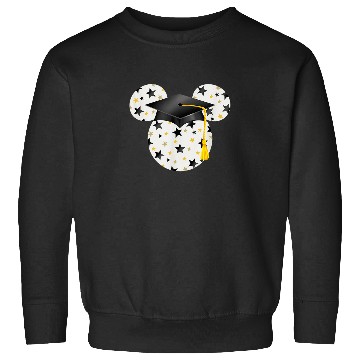 Discover Disney Mickey Head Graduation Hat Star Fill Sweatshirts