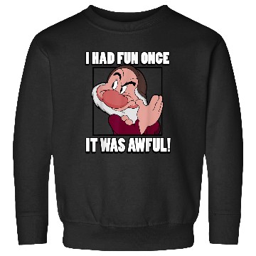 Discover Disneyss Snow White Grumpy I Had Fun Once It Was Awful Poster Sweatshirts