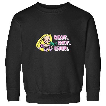 Discover Disney Tangled Rapunzel Pascal Drawing Best Day Ever Logo Sweatshirts