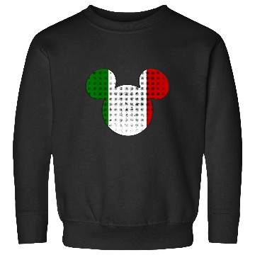 Discover Disney Mickey Mouse Logo Italy Flag Fill Sweatshirts