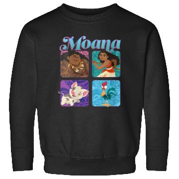 Discover Disneyss Moana Pua Maui Hei Hei Retro Box Up Chest Panels Sweatshirts