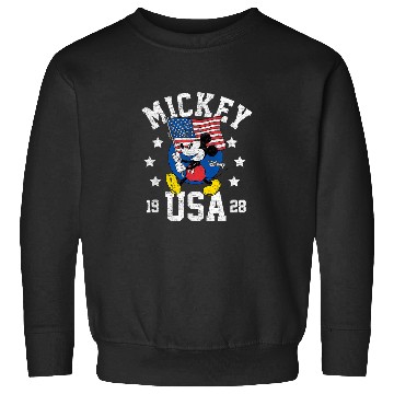Discover Disney Mickey Waving Flag USA Sweatshirts