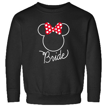 Discover Disney Minnie Mouse Bow Bride Wedding Sweatshirts