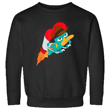 Discover Disney Phineas And Ferb Perry The Platypus Jetpack Action Sweatshirts