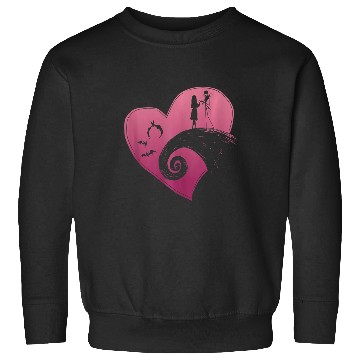 Discover Disneys nightmare bee christmas jack and sally Hearts Sweatshirts