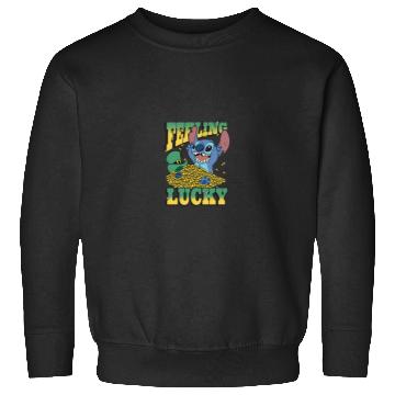 Discover Disneyss Lilo Stitch St Patrick Day Feeling Lucky Stitch Sweatshirts