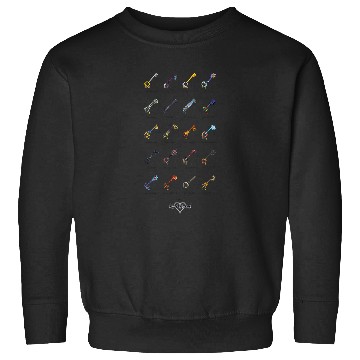 Discover Disneys Kingdom Hearts Keyblades with Names Sweatshirts