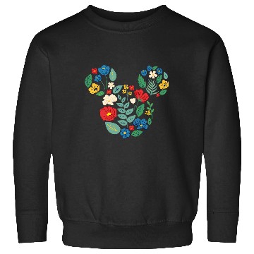 Discover Disney Mickey Mouse Head Shape Icon Flowers Garden Spring Sweatshirts