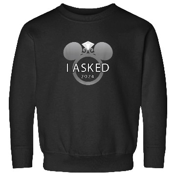 Discover Disney I Asked 2024 Engagement Ring Proposal Mic Sweatshirts
