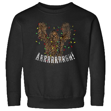 Discover Star Warss Chewbacca Roar Christmas Lights Distressed Disneyss+ Sweatshirts
