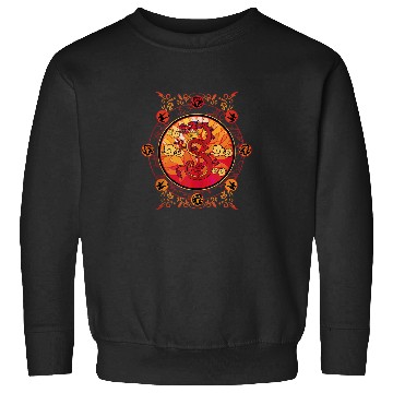 Discover Disney Mulan Mushu Traditional Art Circle Portra Sweatshirts