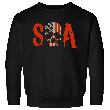 Discover Sons of Anarchy SOA Tv Show Skull Reaper American Flag Sweatshirts