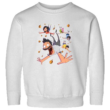 Discover Bobs Burgers Comic Art Family Falling Sweatshirts