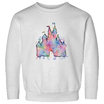 Discover Watercolor Castle Sweatshirts, Disney Magic Kingdom Sweatshirts