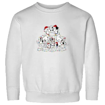 Discover Disney Santa 101 Dalmatians Christmas Lights Sweatshirts