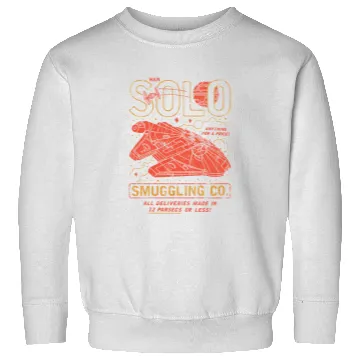 Discover Vintage Disney Star Wars  Sweatshirts, Millenium Falcon, Star Wars Han Solo Smuggling Co Sweatshirts