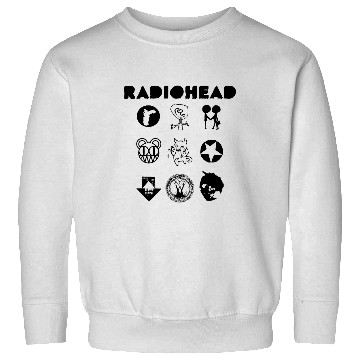 Discover Radiohead Black All Icon Sweatshirts