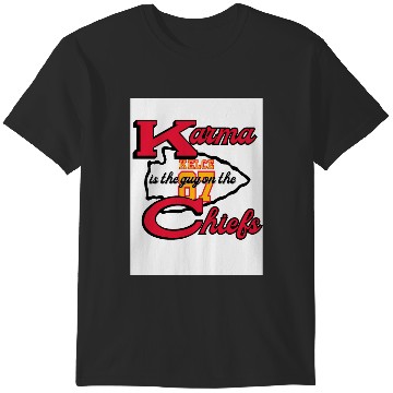 Discover Karma is the Guy on the Chiefs taylorr Swift Travis Kelce T-Shirts
