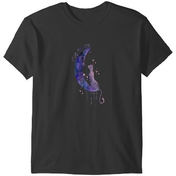 Discover black cats Paws Celestial Cat and Moon T-Shirts