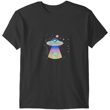 Discover Cat Paws Alien Abduction Area 51 Cute Aesthetic Pastel Goth T-Shirts