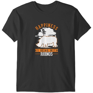 Discover Rhino Gift Happiness is being with Rhinos T-Shirts