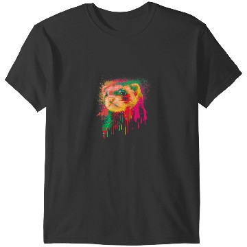 Discover Ferret Gift Water Art Weasel Animal Furry Ferret T-Shirts