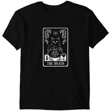 Discover black cats Paws Death Witch Cat Tarot Card Pagan Goblincore Goth Occult T-Shirts