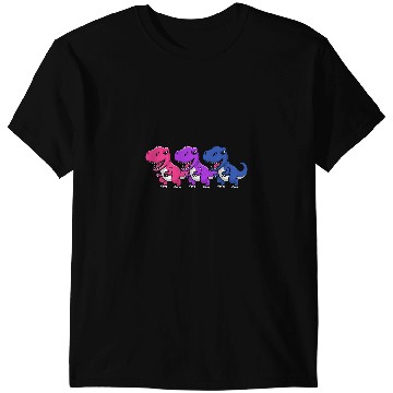 Discover Dinosaur Dino Bisexual Pride Colors Bi Pride Dinosaurs TRex T-Shirts