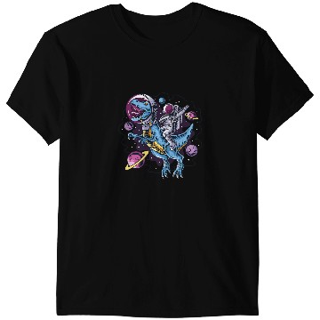 Discover Dinosaur Dino Astronaut Riding TRex Dinosaur Astro TRex Space Gift T-Shirts