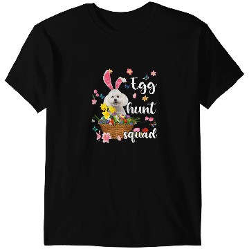 Discover Dog Bichon Frise Happy Easter Day Easter Colorful Egg Hunt T-Shirts