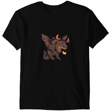 Discover Dragon Animals Dragons Cool Chibi Fantasy Dragon With Flame T-Shirts