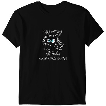 Discover black cats Paws Its Fine Im Fine Everything is Fine black cats Women Funny T-Shirts