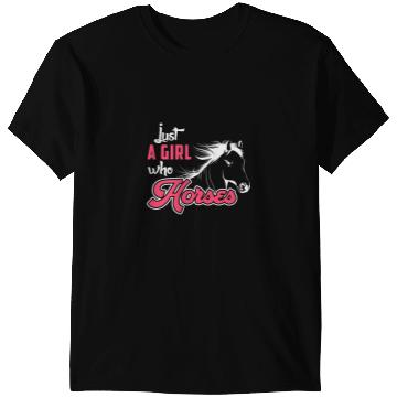 Discover Funny Horse Girl Who Loves Horses Horseshoe Equestrian Sport Dressage T-Shirts