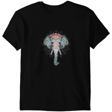Discover Elephants Lover Sugar Skull T-Shirts