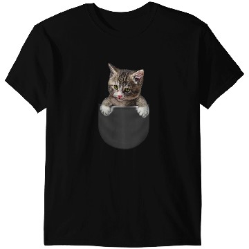 Discover Cat Paws Cute Tabby Kitten Pop Out from Pocket Cat T-Shirts
