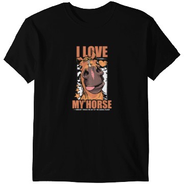 Discover Funny Horse Just a girl who loves horses girls equestrian sport T-Shirts