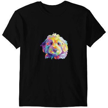 Discover Dog Goldendoodle Gift Labradoodle Cockapoo Mom Colorful Pop Art T-Shirts